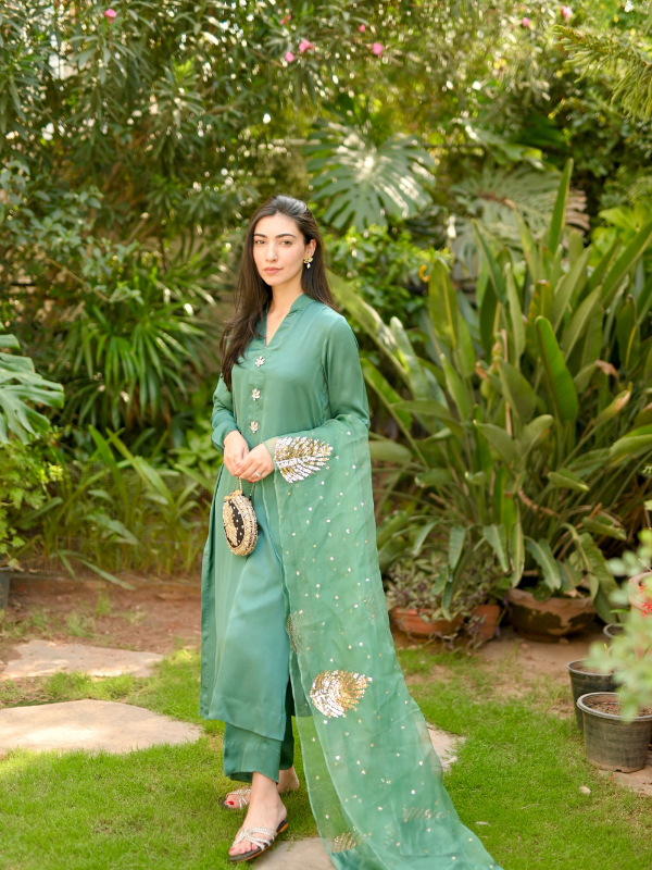 Summer Green Fancy and Party Wear